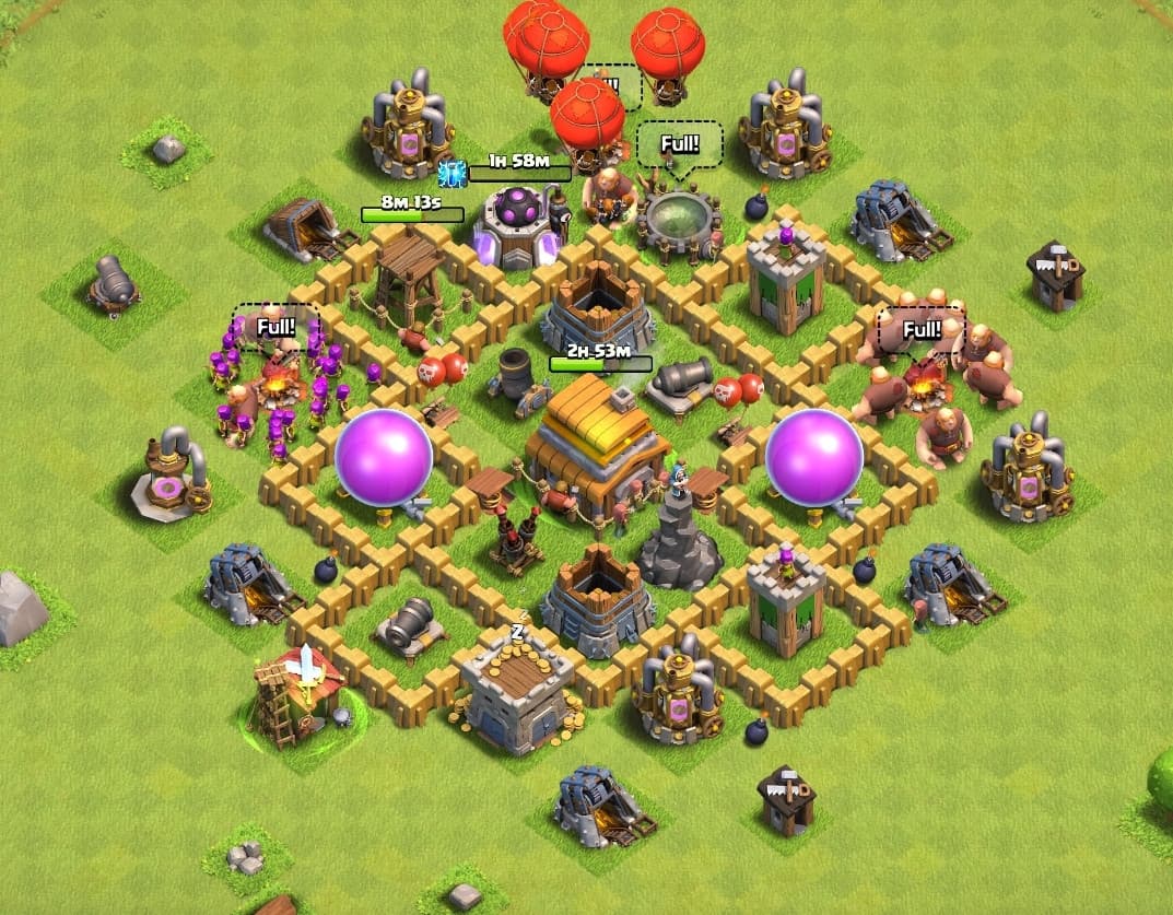 Evoluzione del mio villaggio su Clash of clans