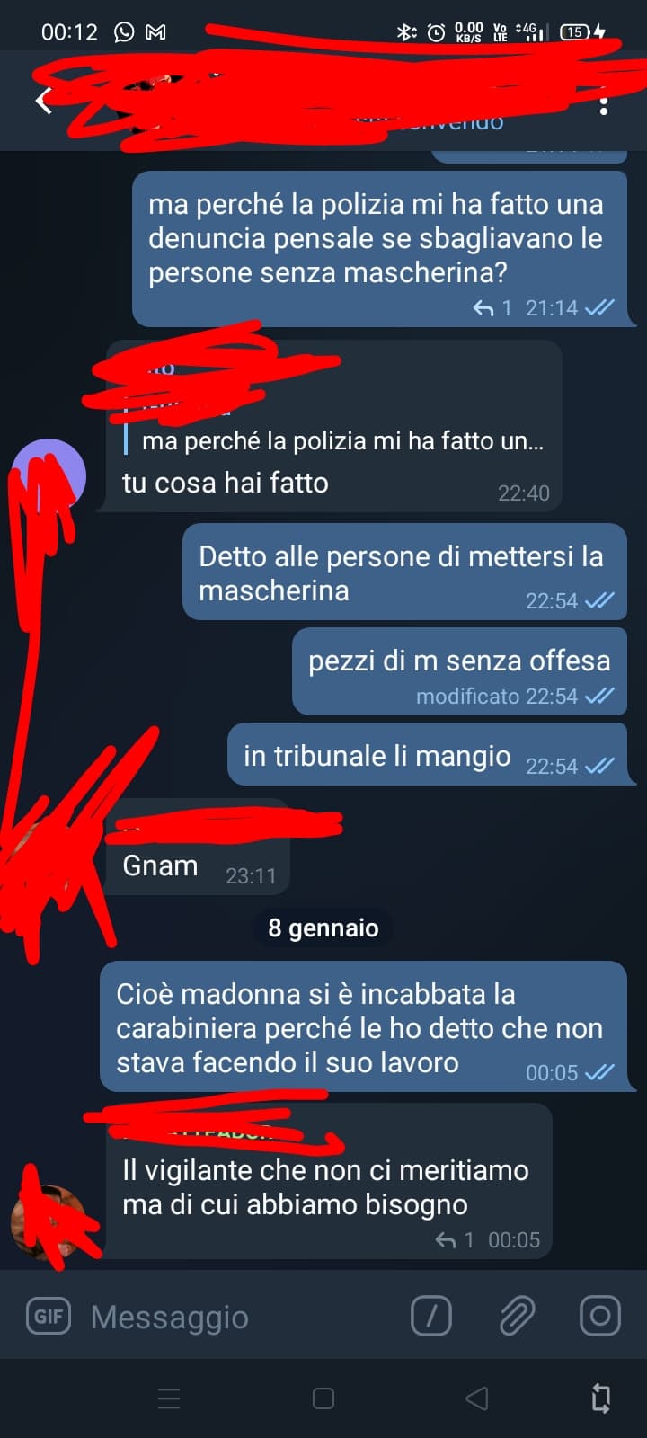 Io boh, i carabinieri sono corrotti o si sono dimenticati perché fanno il loro lavoro