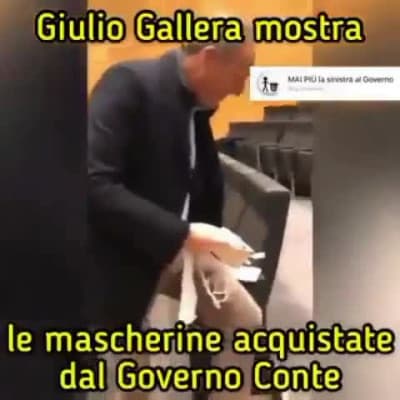 Ecco le mascherine comprate dal governo Conte ... ??‍♂️