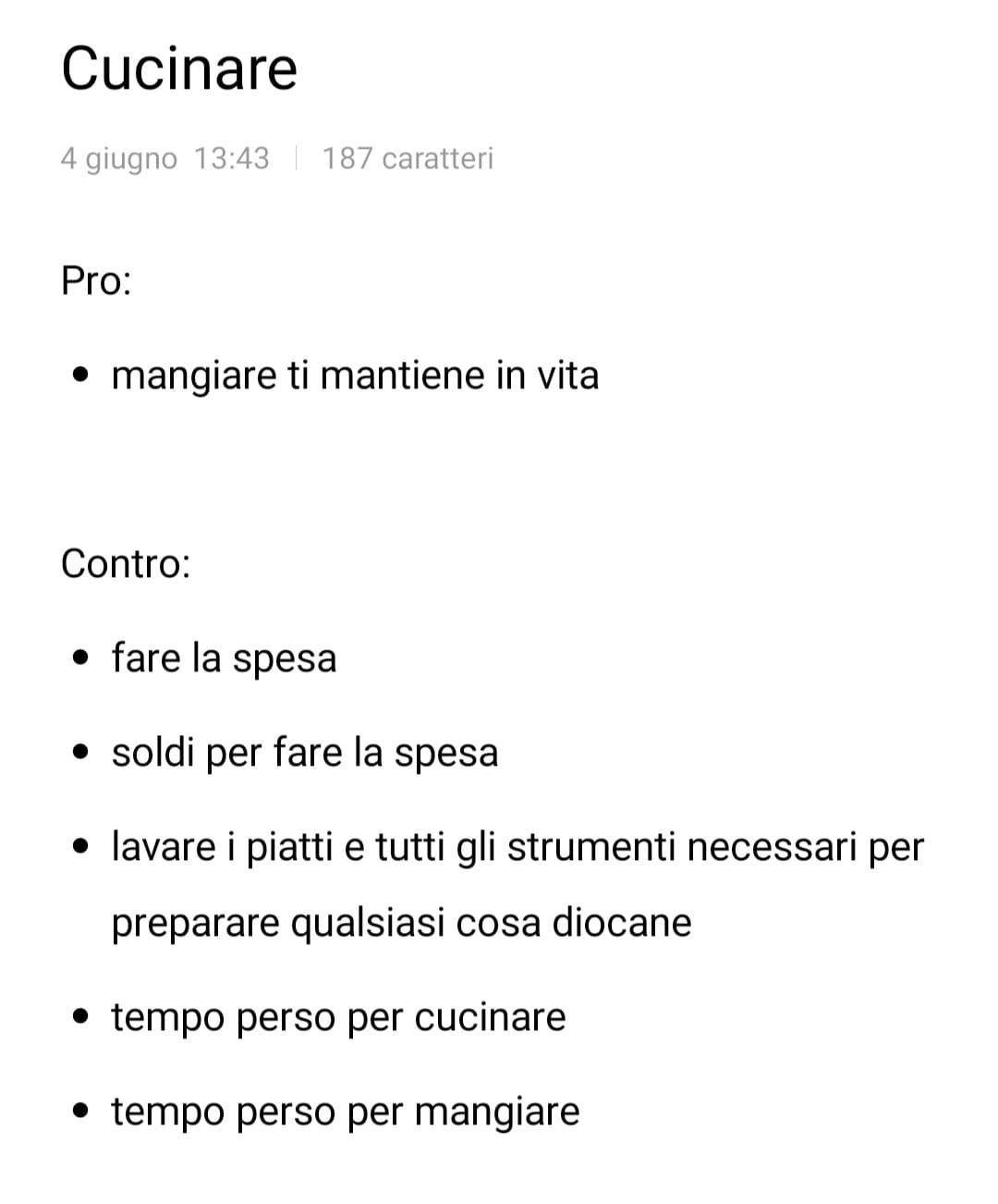 Cucinare รจ uno strazio