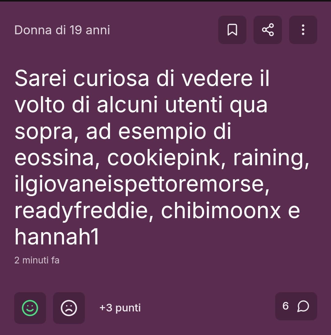 lol la bro non sa che il face reveal l'ho fatto qua ma solo a pochi eletti😔 (shout privato)