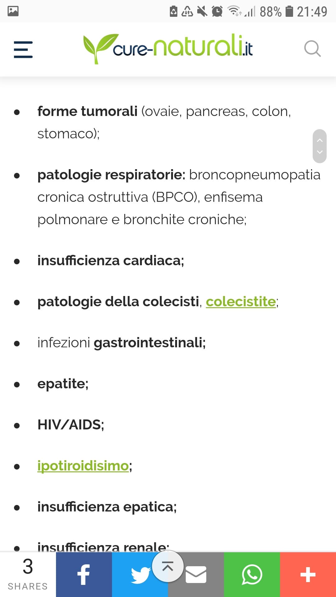 "Mhhh , perche non ho l'appetito da qualche giorno ? . Cerchiamo su google" :