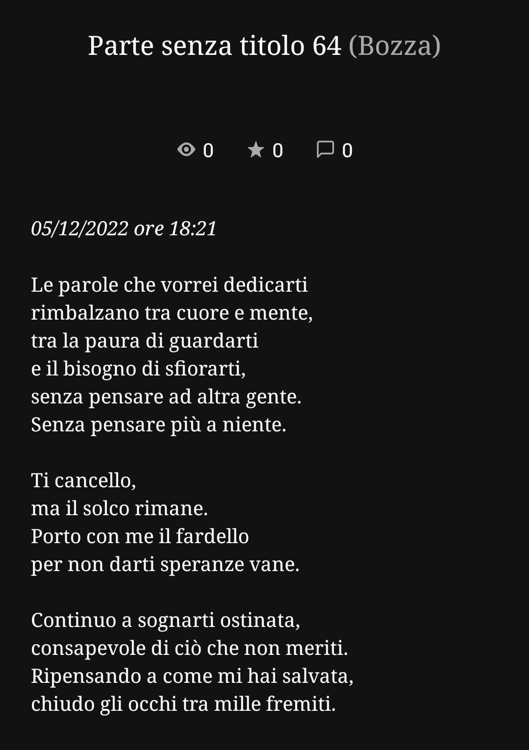 Che titolo dareste a questa poesia?