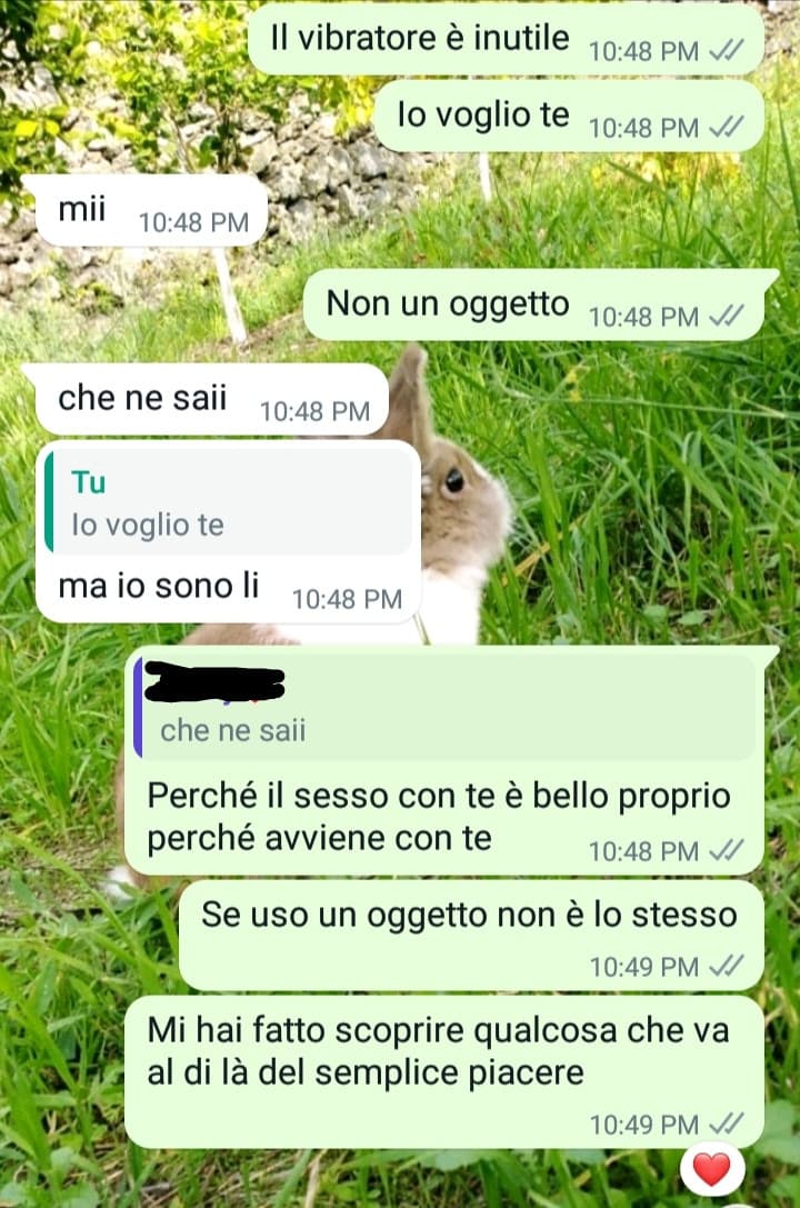 Sinceramente non avrei mai pensato di scriverlo a qualcuno, eppure è successo. 