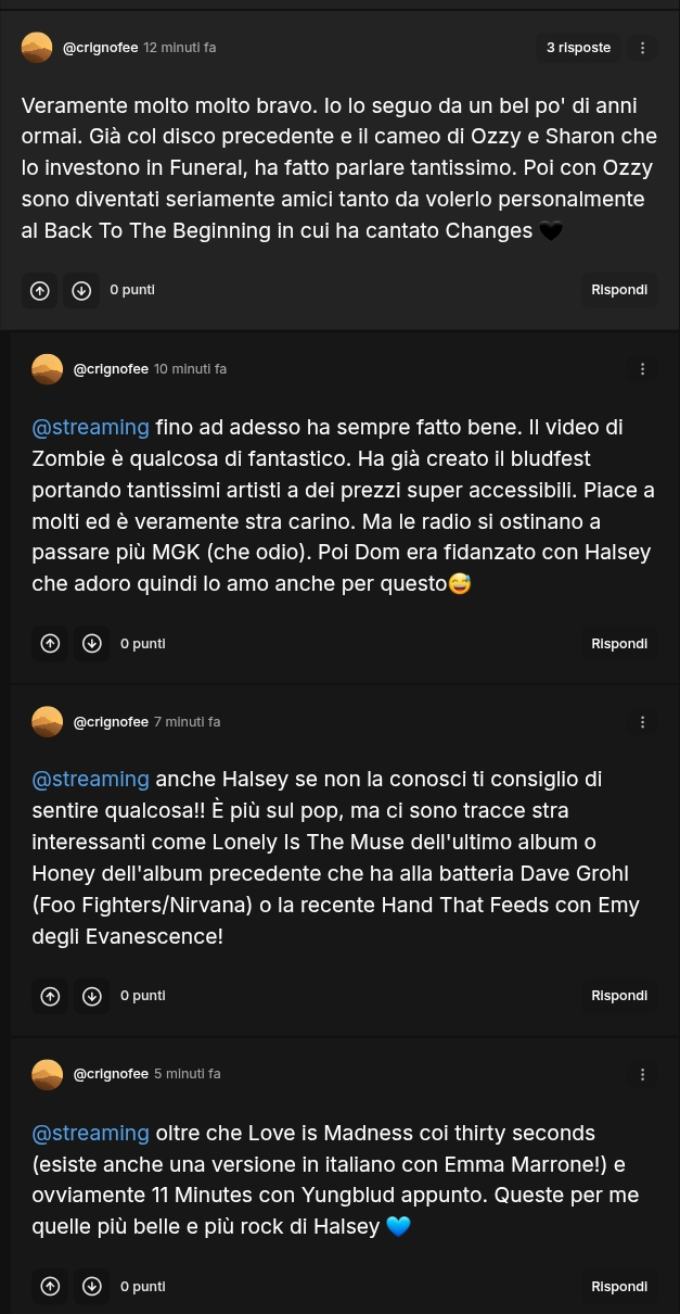 Perché a me usare sto sito per fare conoscere la musica che ascolto, piace troppo ✨