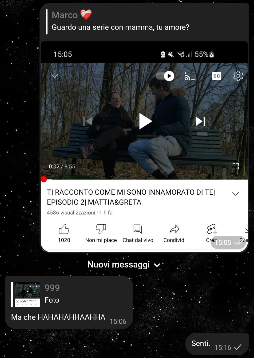 In questo secondo episodio purtroppo l'audio ha avuto vari problemi e sicuramente non per colpa di mats e gre gre. Complimenti ragazzi aspetto il terzo episodio ❤️❤️❤️❤️