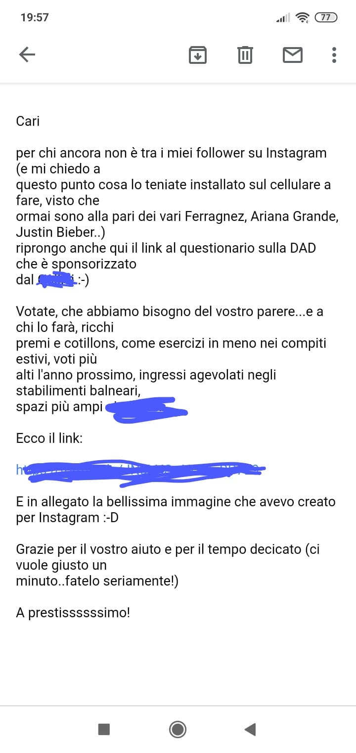 Come un mio prof ci ha "salutato" l'anno scorso: