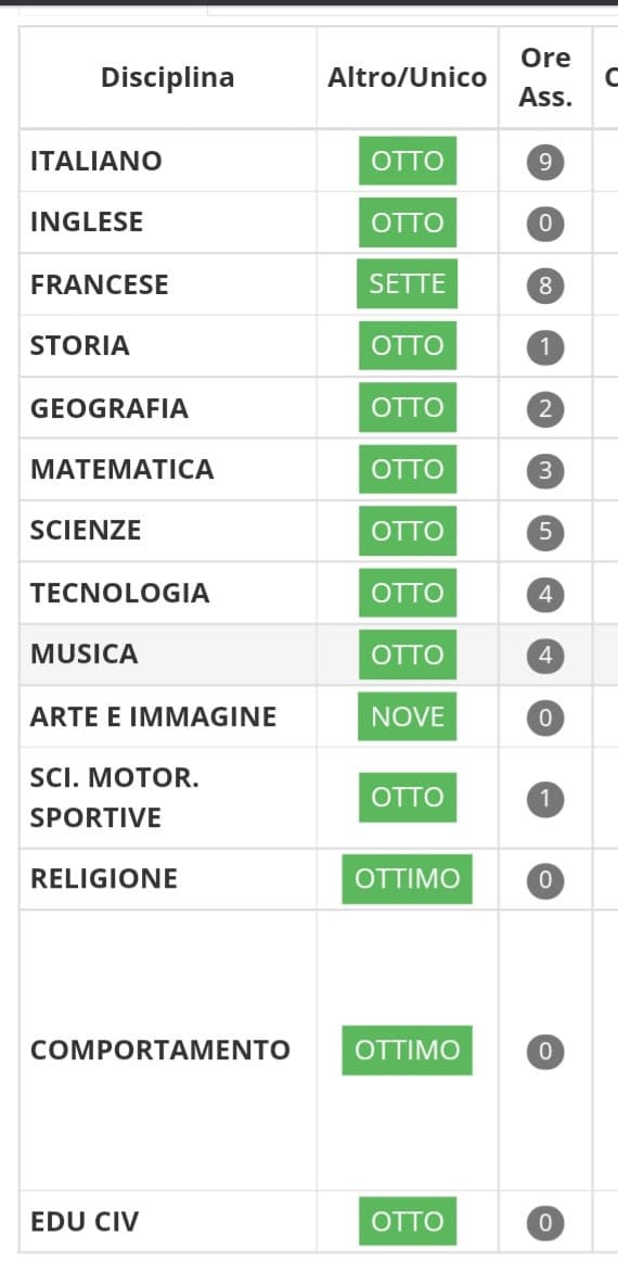 Voglio flexarvi la mia pagella. (Non voglio fatmi odiare è solo che sono felicissima?)