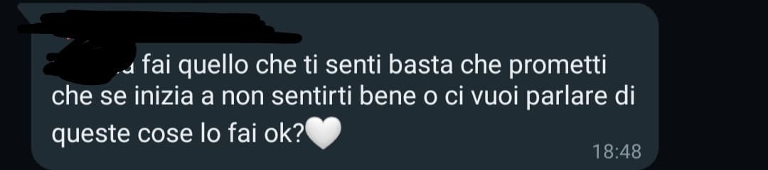 Menomale che gli potevo parlare di tutto