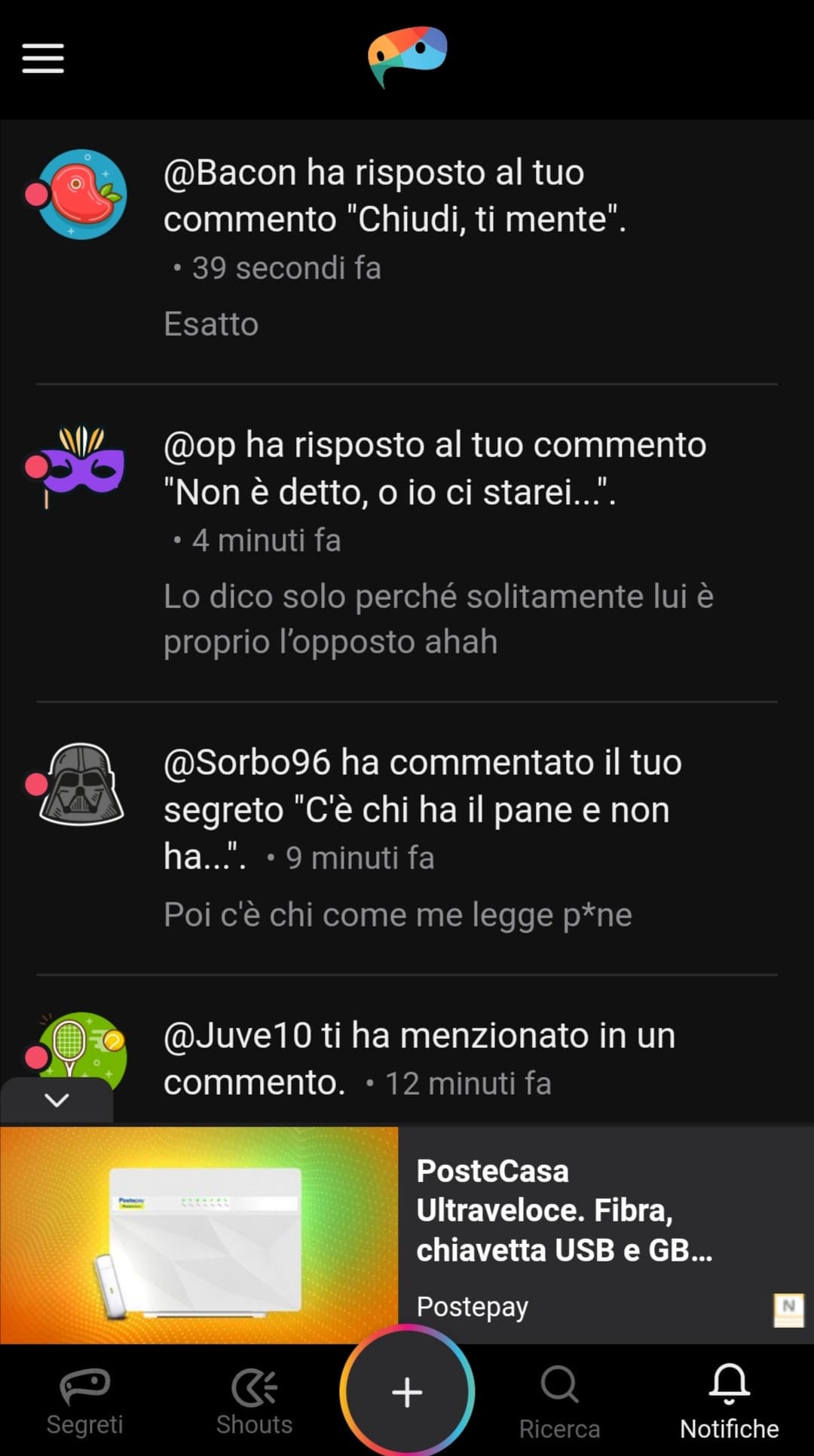 Vedo le notifiche