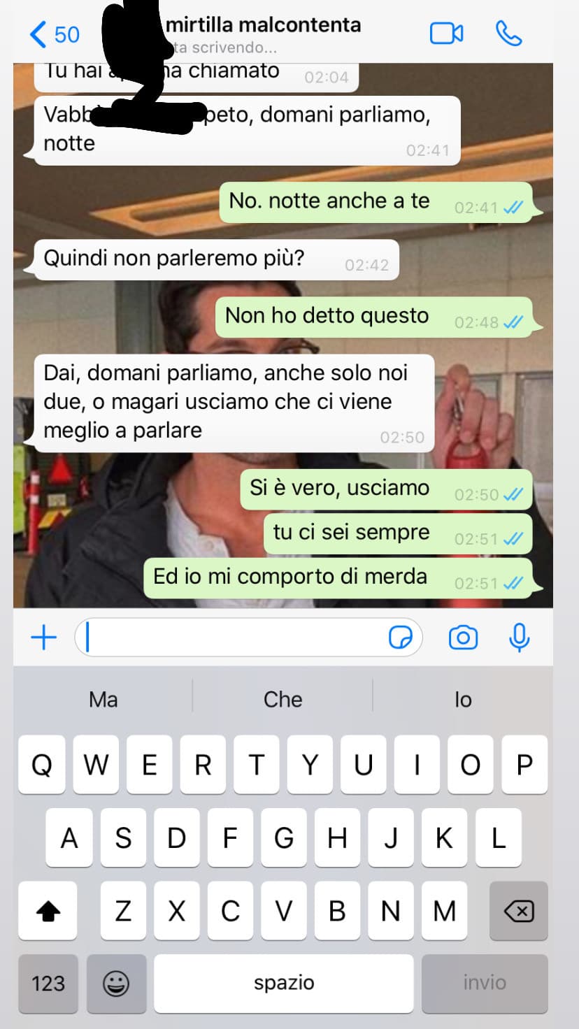 Mi chiedo ancora come sia rimasta nonostante io mio carattere di merda ?