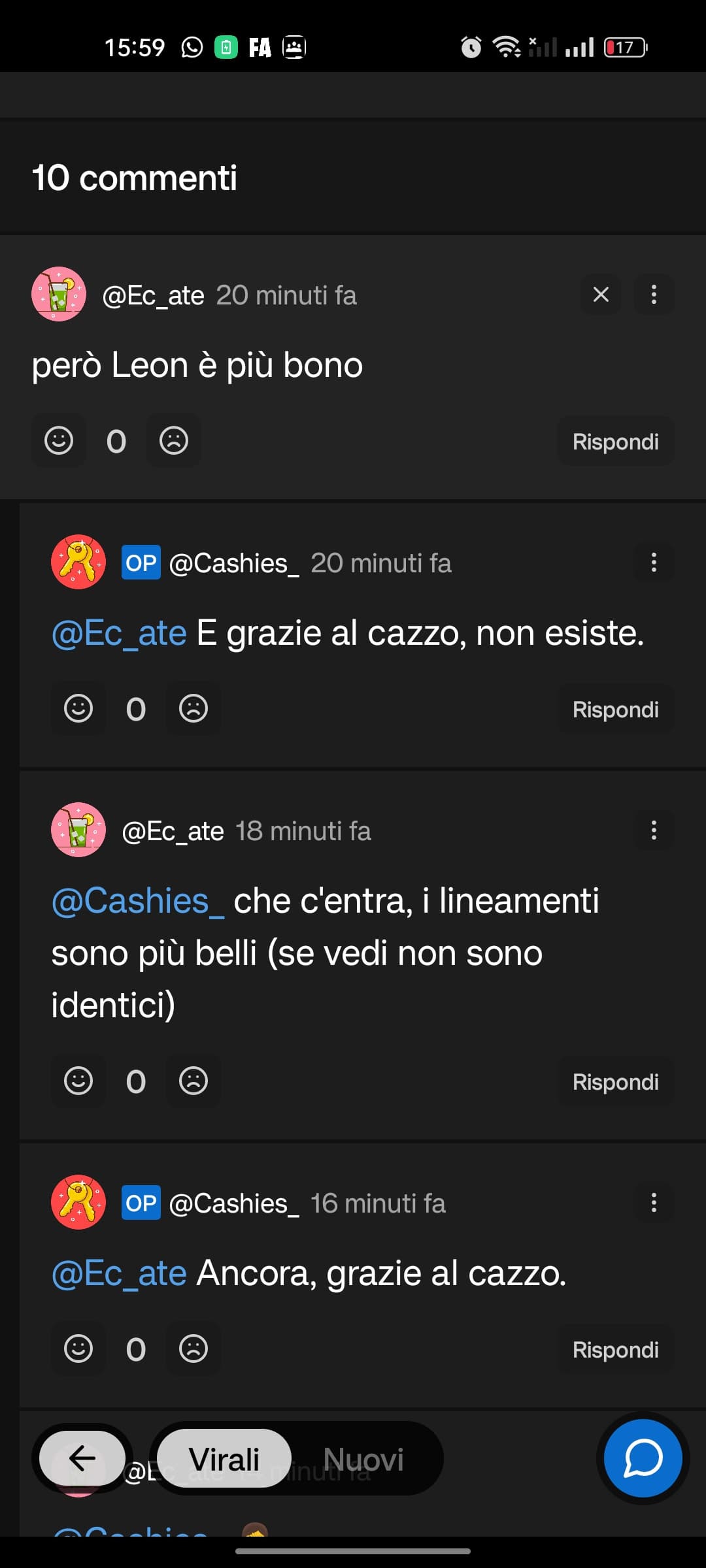 certo che stanno tutti nervosi su sto sito 