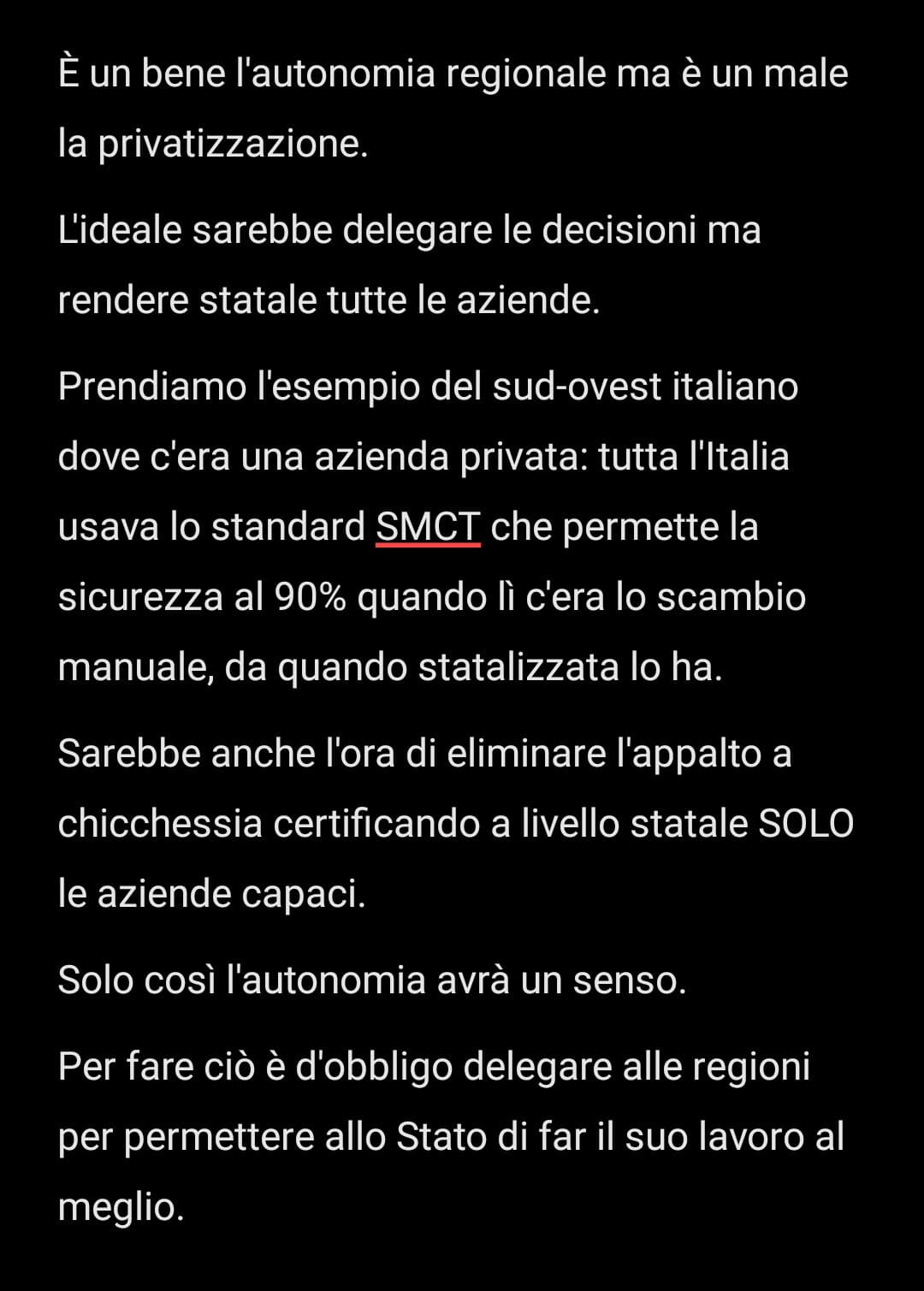 È l'unica maniera per far veramente funzionare il sistema!