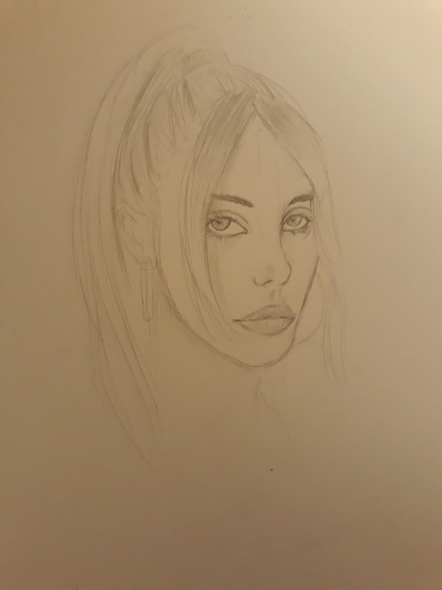 Persone.
È dal 1886 che non disegno ragazze e soprattutto ritratti di ragazze. 
Ditemi se va bene o cosa aggiustare.