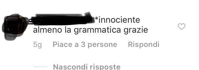 Cuesta é gramatica di base, INNIORANTI!!