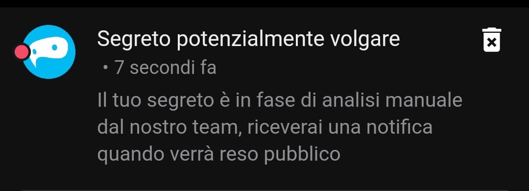 Nel mio segreto c'era letteralmente solo la parola kebabbino lol