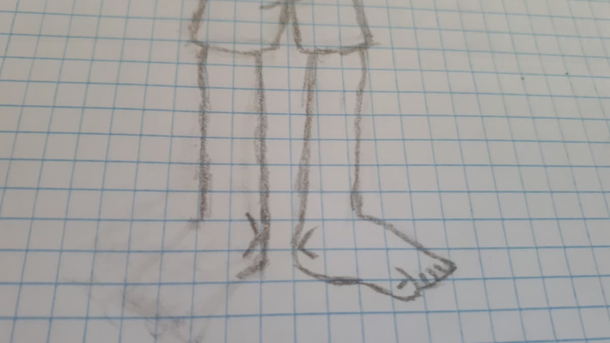 Cioè, sto provando a disegnare e non mi riesce fare sto piede, credo ci metterò un gatto davanti, o qualcosa.