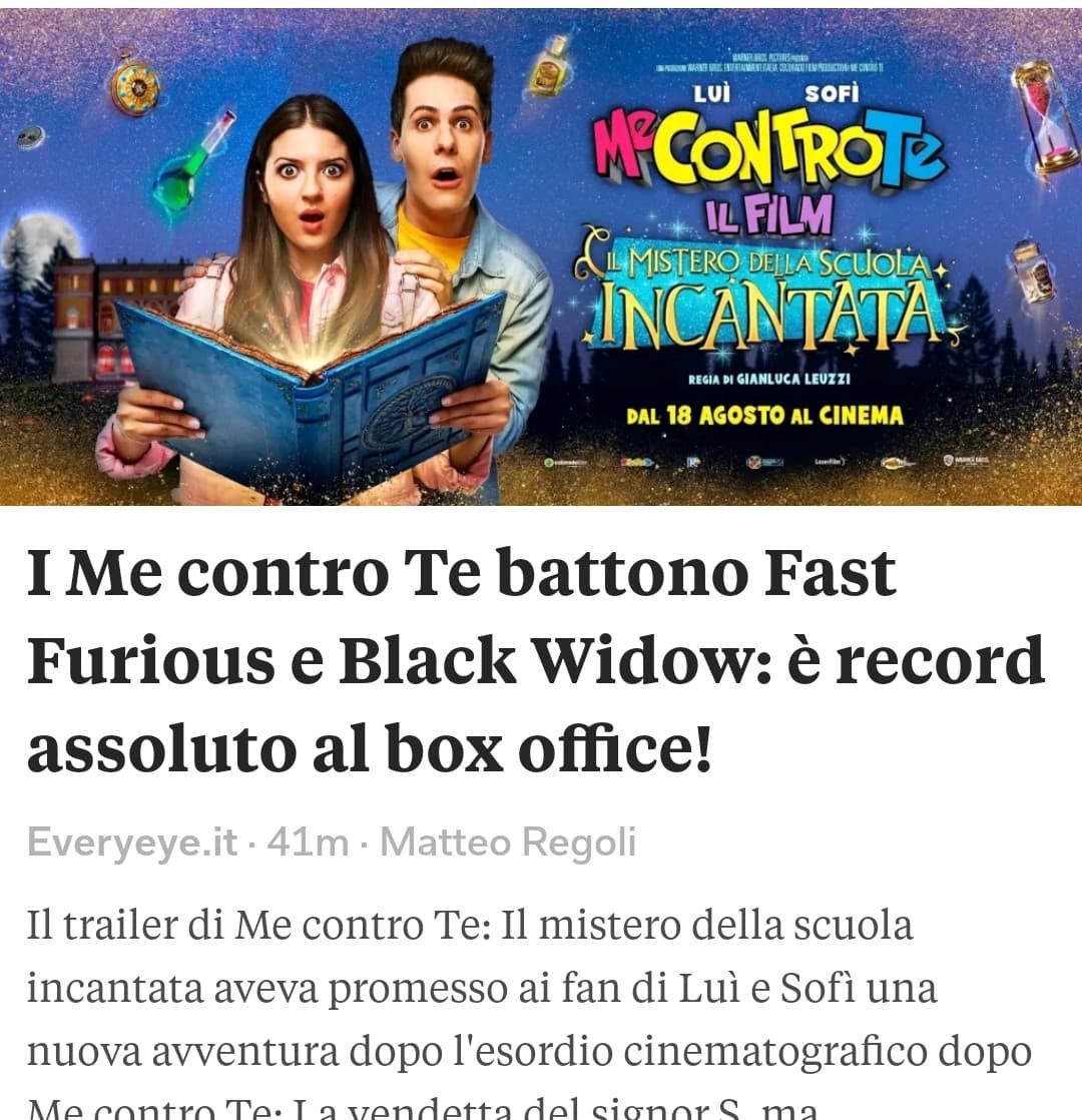 Ma cosa... la seconda brutta notizia della giornata 