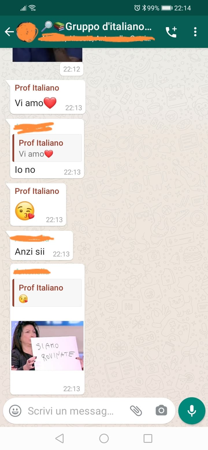 La prof che si preoccupa per noi?❤️