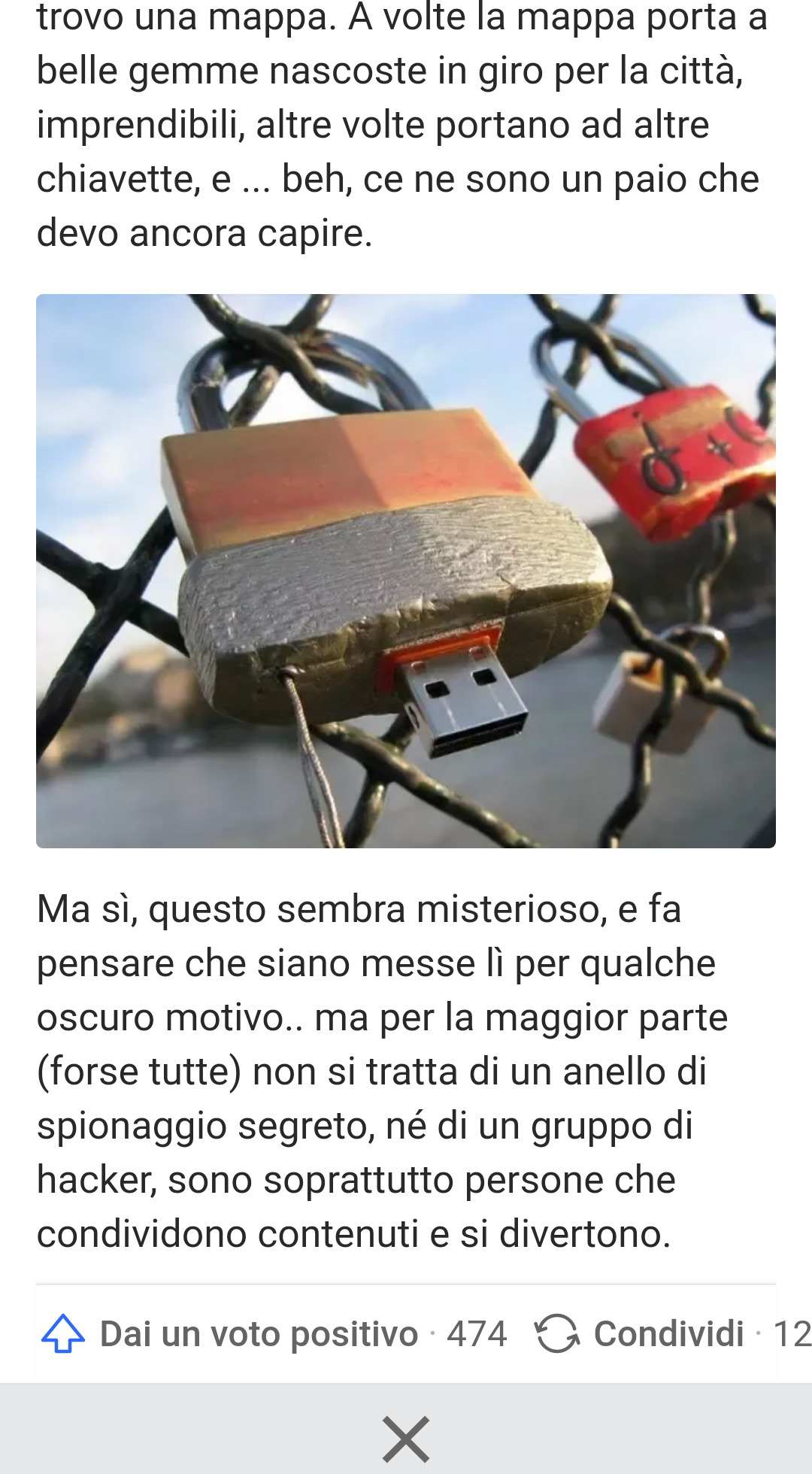 È tipo un insegreto ma nella vita reale. Un'idea davvero carina.