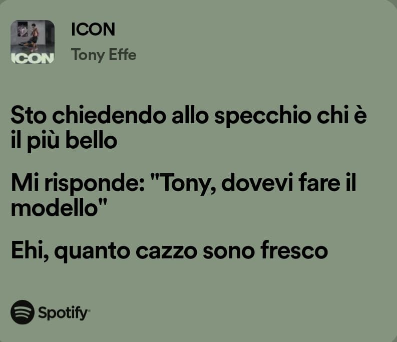 tony sei un idolo