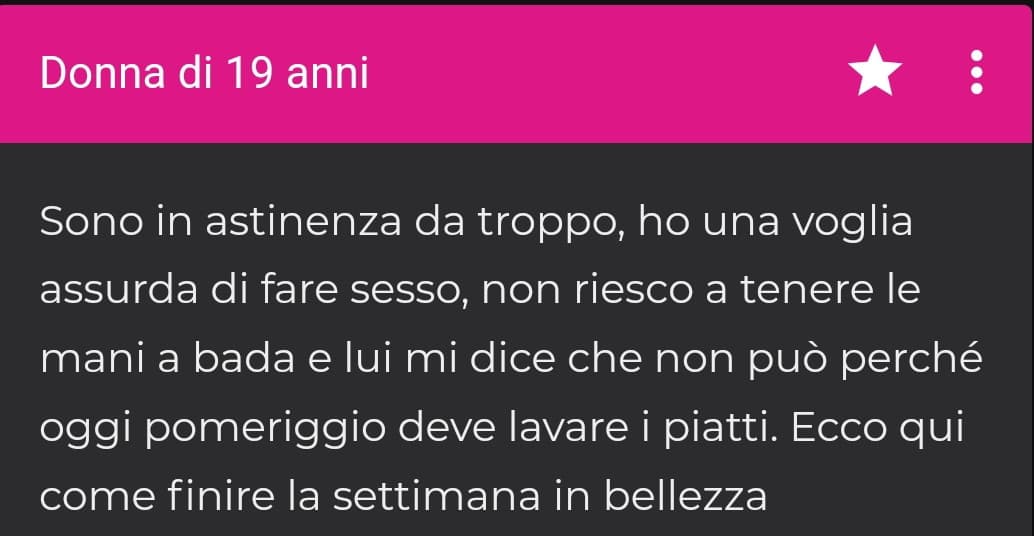 VOLEVATE LA PARITÀ DEI SESSI E MO SOFFRITE