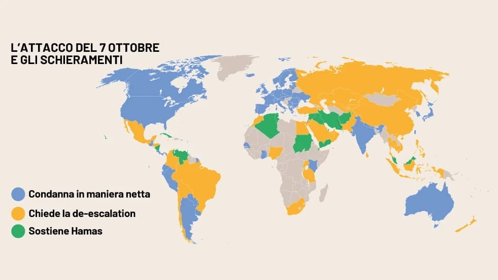 Reazione del mondo agli scontri tra Israele e Palestina 