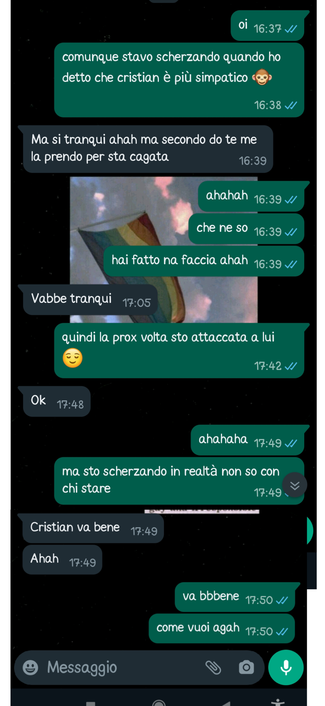 ho fatto una figura di merda con crush