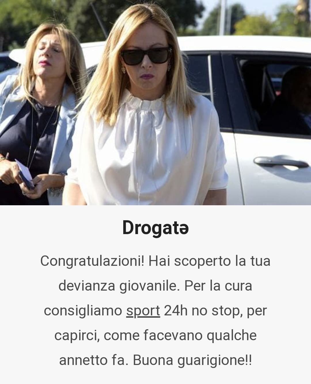 a quanto pare io mi drogœ.