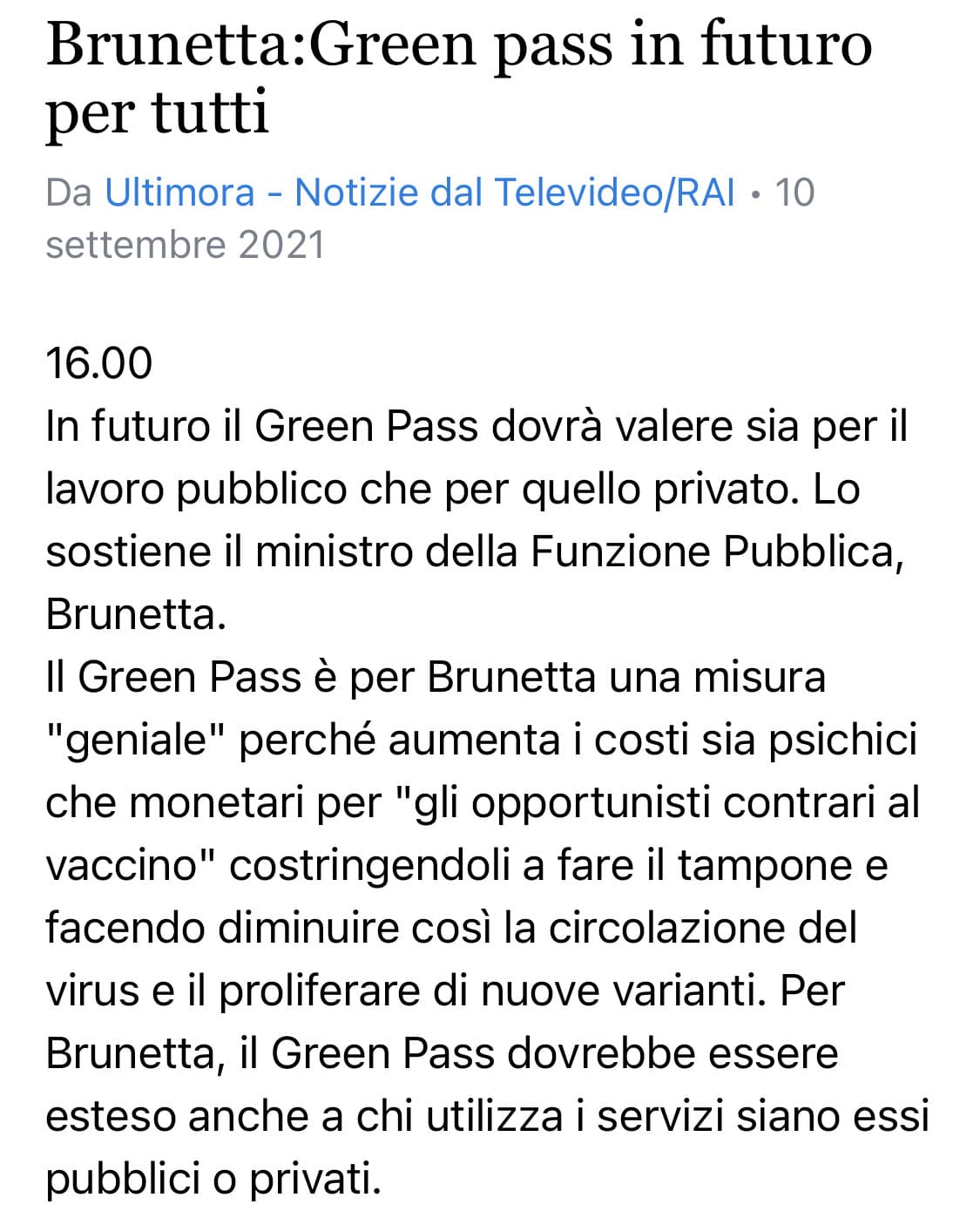 Brunetta mi piace, non a caso è veneto