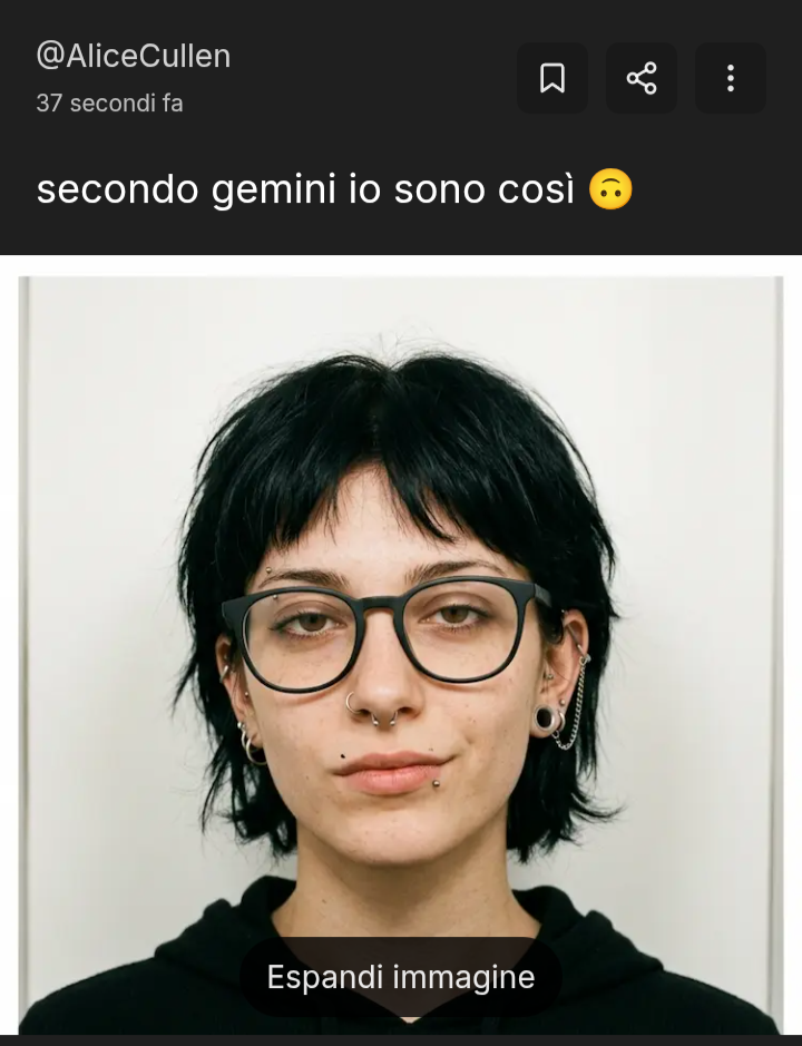 Sembra la mia ex, questa cosa mi fa un po' strano 😅