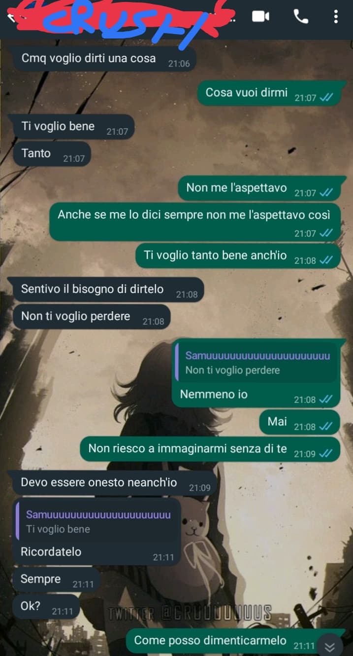 Come potrei allontanarmi, lo adoro ancora troppo e comunque ci tiene anche tanto a me 🗿