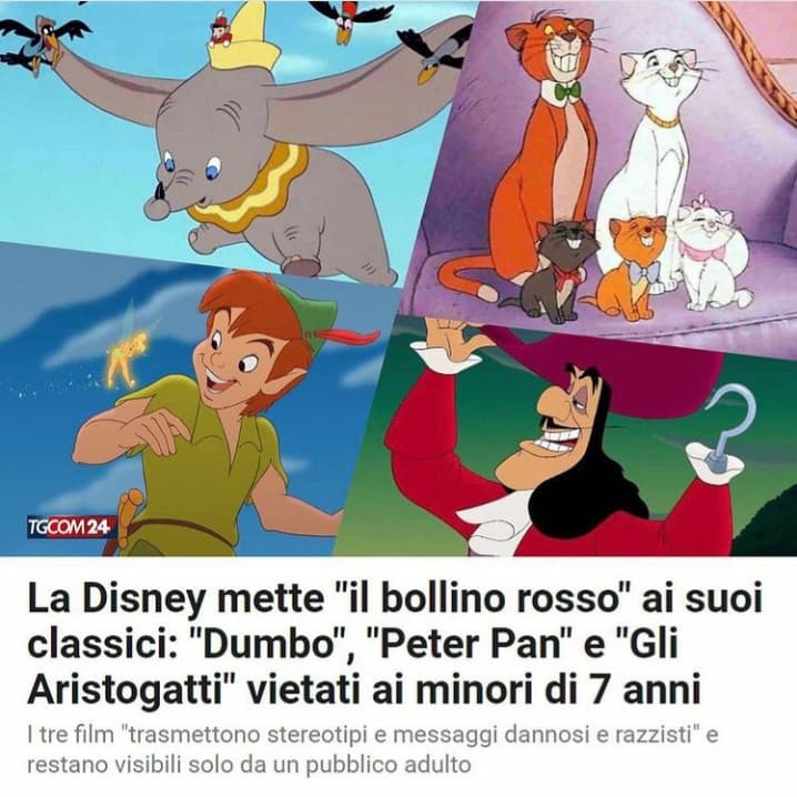 Pensi che un programma Disney possa far causare Razzismo...Io sono Anti-Razzista,Non Anti-Qualsiasi cosa che potrebbe identificare un nero magari che neanche si offendono ma offendono solo dei bianchi