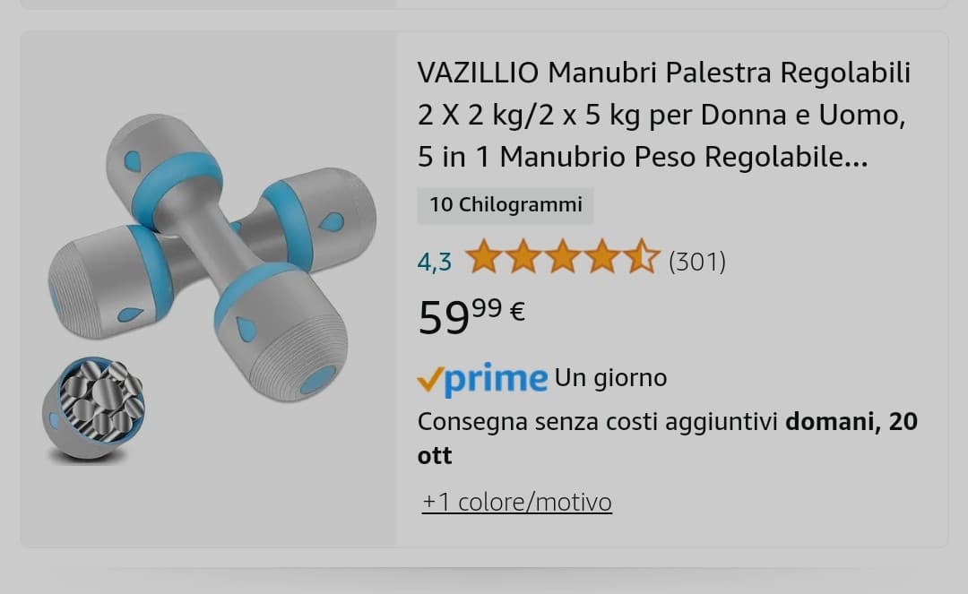 Non possono essere manubri perché sono palesemente dei vibratori...