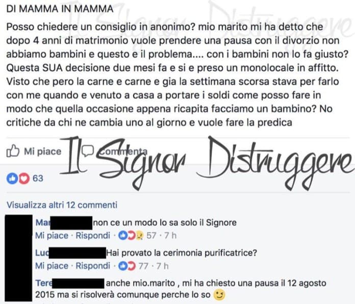 Fate il rito di purificazione signore!