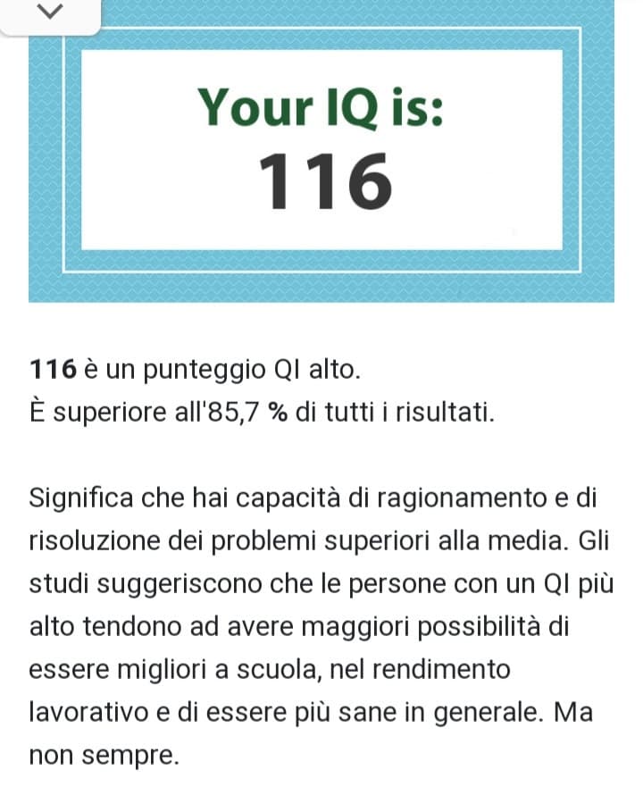 mado se sono fortee
fatelo anche voi e ditemi i risultati plss iq-test.cc 