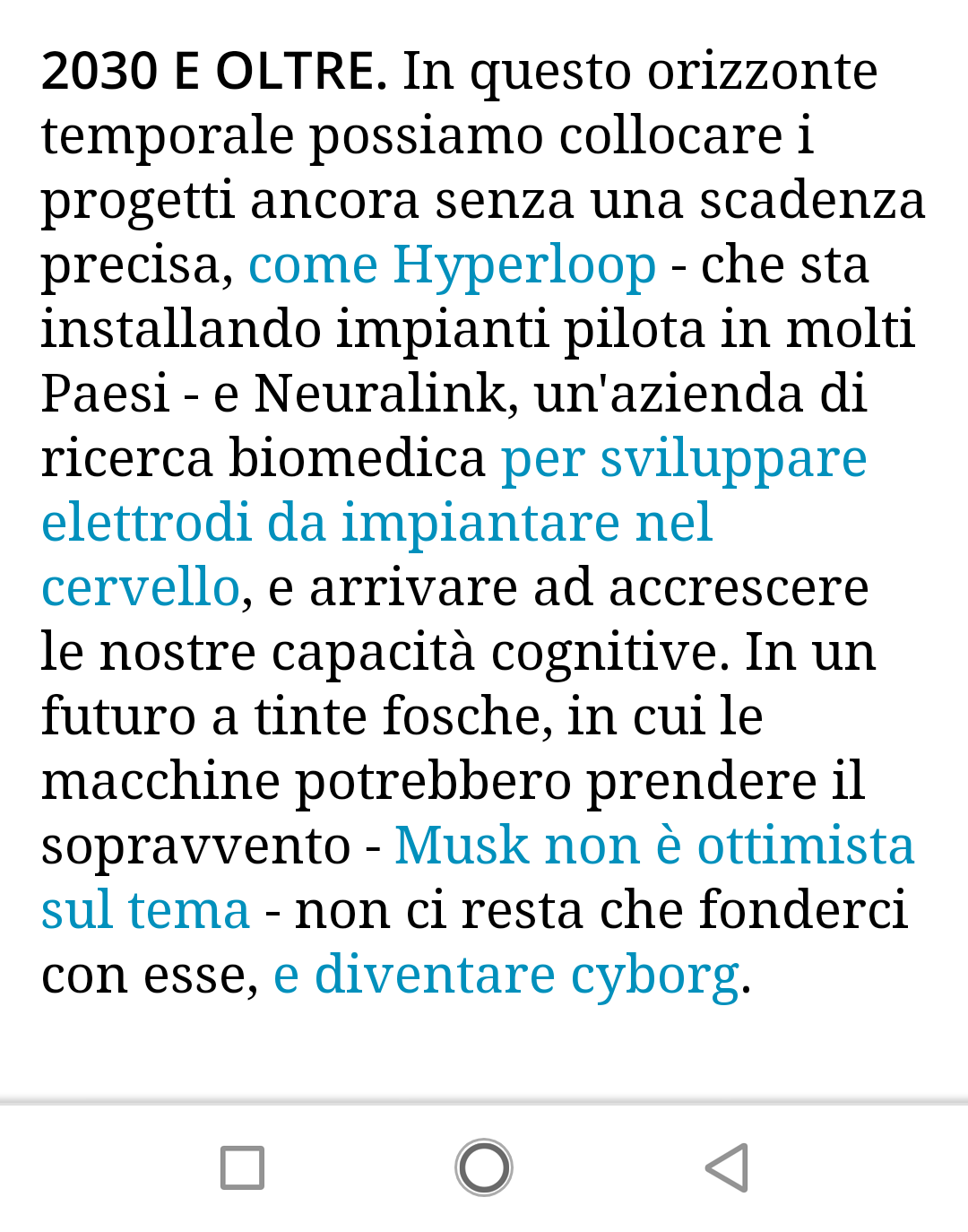 Progetto di Elon Musk