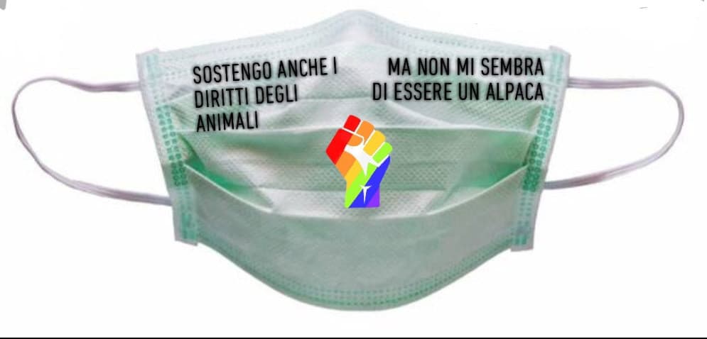 Vorrei fare una cosa così sulla mia mascherina e sfoggiarla nel paesino dove sto io di omofobi e razzisti, che dite?