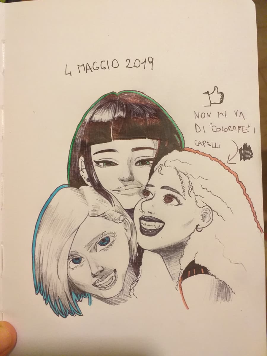 L'ho fatto oggi??‍♀️ con la penna visto che mi hanno fottuto i trattopen.. :(