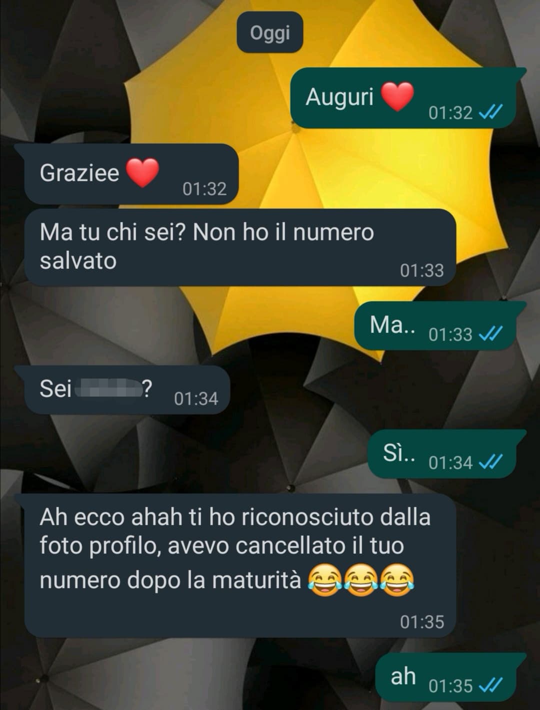 "Raga dopo la maturità non perdiamoci di vista mi raccomando" cit