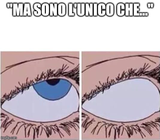 No. Non siete unici. No.