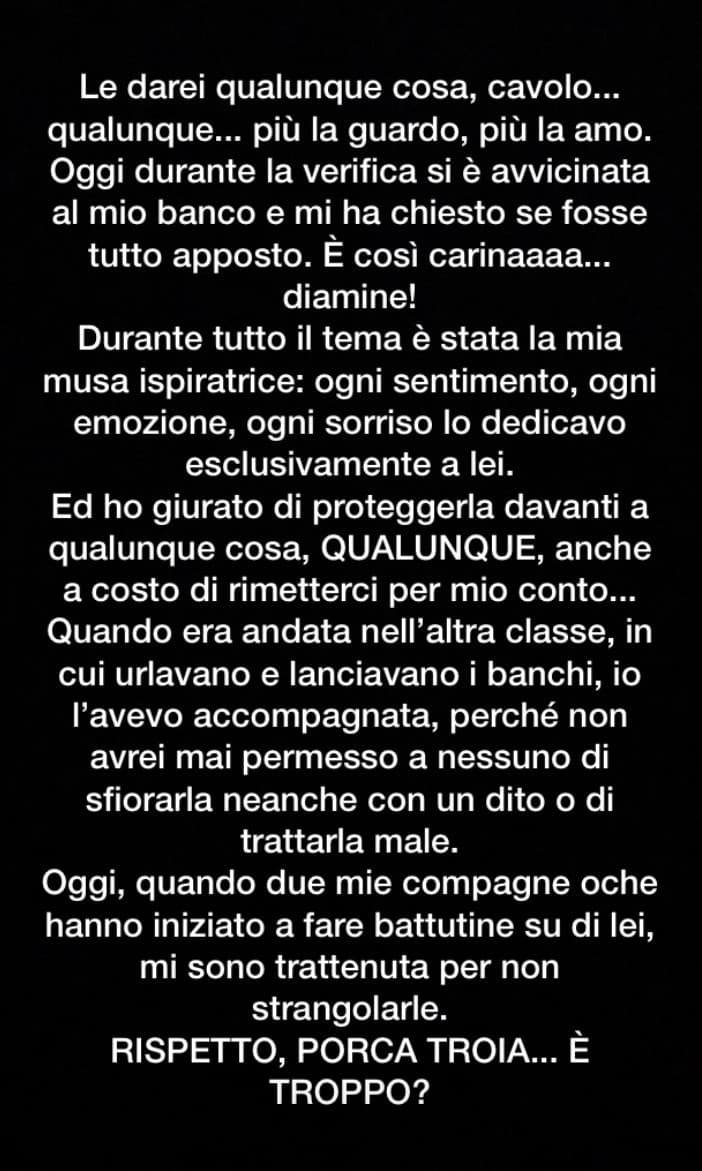 Cazzocazzocazzo... QUANDO MI È VENUTA VICINO ERO AD UN PASSO DALLO SVENIRE E SENTIVO IL SUO PROFUMOOOOOO ahhahajajakkaka 