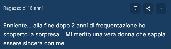 io non ho parole, sia quanto la gente sia mal informata... non mi esprimo sennò faccio casini