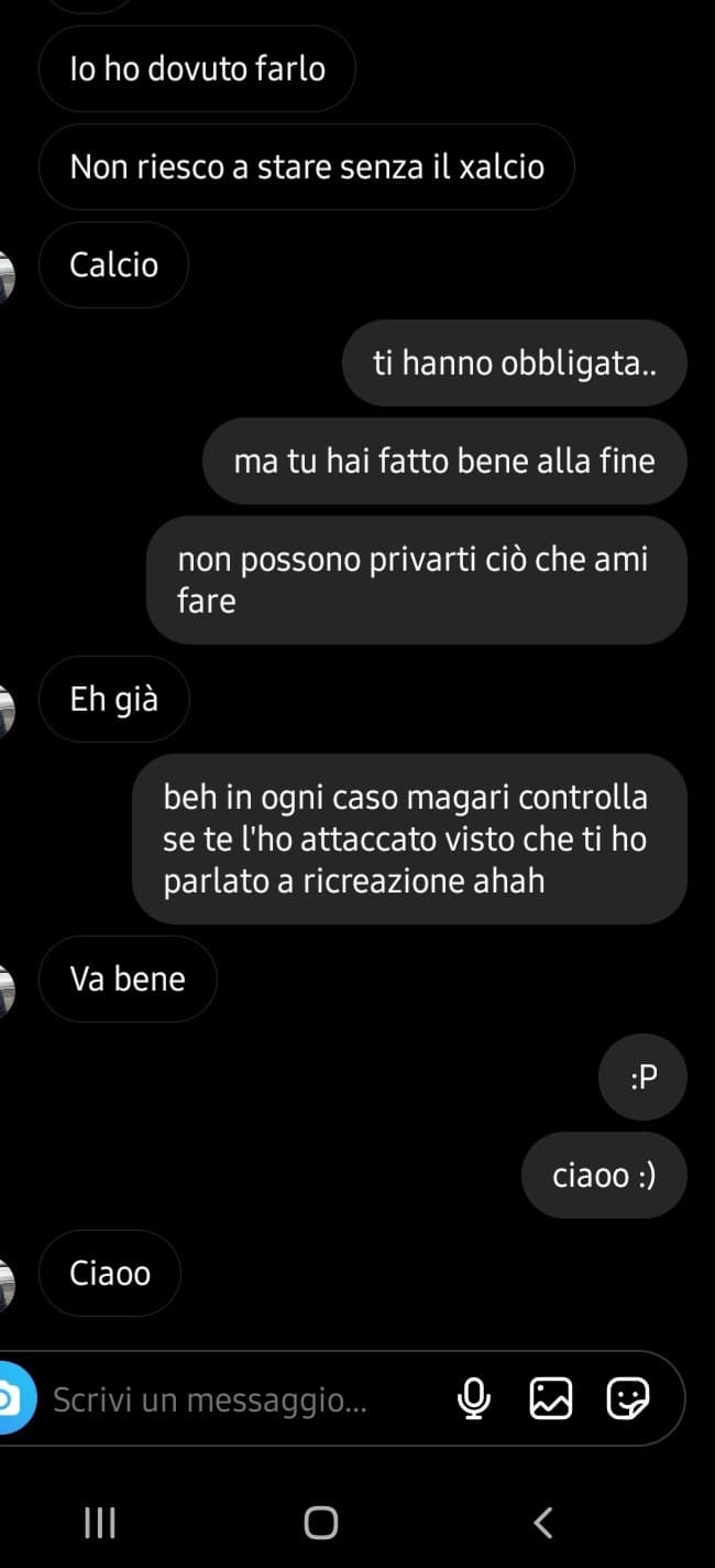 voglio chattare con crush ma non so cosa dire