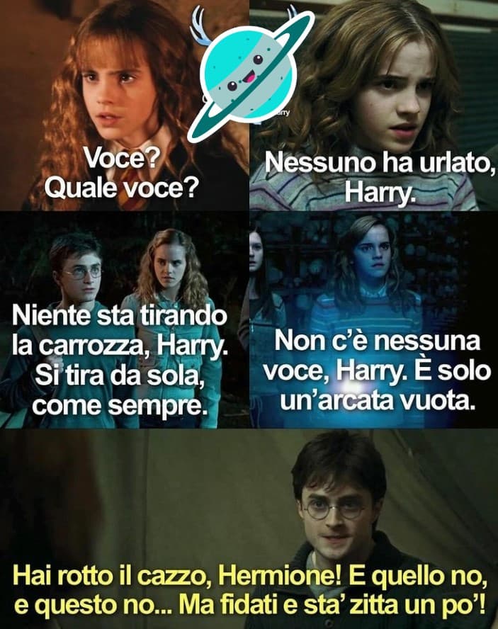 ahahah Hermione sempre la solita 