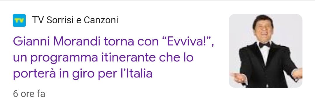 Ad 80 anni voglio essere come Gianni Morandi