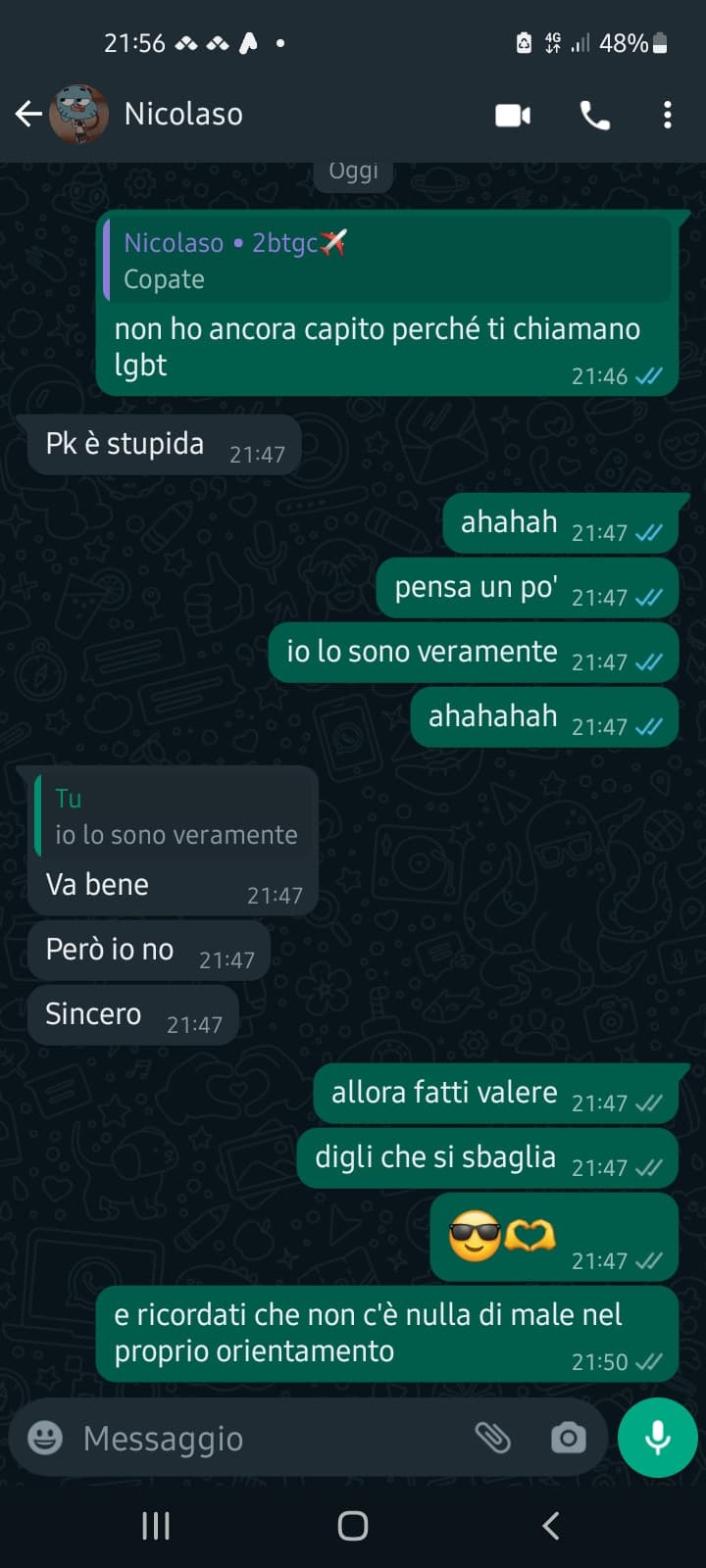 un po' mi fa pena il mio compagno di classe