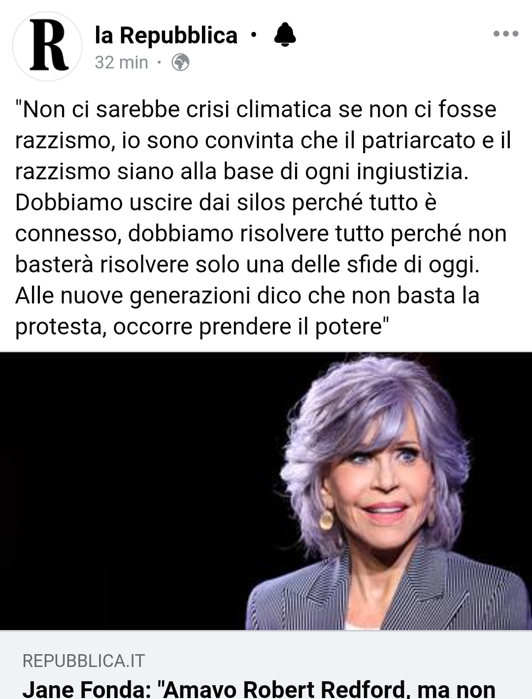 Non ho mai visto un attacco di senilità così violento