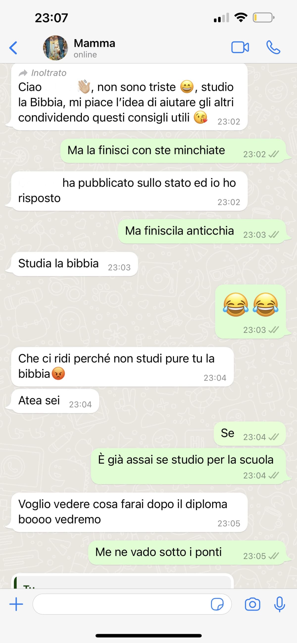 Chat con mia madre