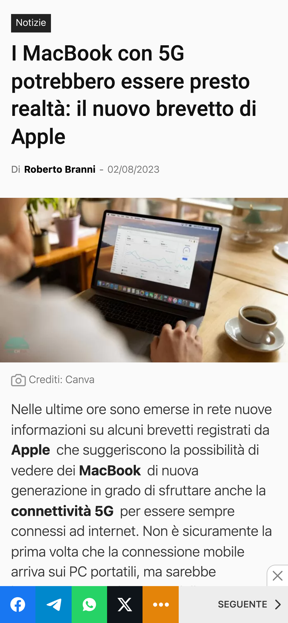 Apple, shut up and take my money (vi prego fateli i MacBook con il 5G)